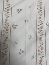 Vintage Curtains Pink Floral Design Cottagecore Pink Roses Feminine 66”W 53”D
