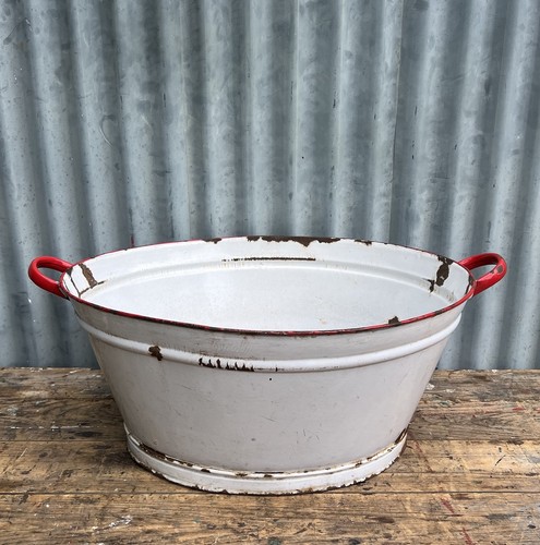 Vintage enamel wash tub bath - tub,