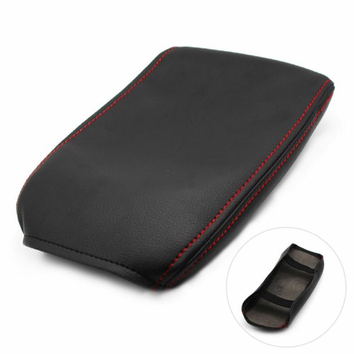 Black leather console - leather,