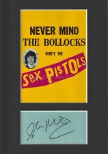 Glen Matlock Hand Signed A4 Mount, Autograph, The Sex Pistols, Never Mind The