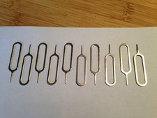 Job Lot 10 Sim Pins for Apple
