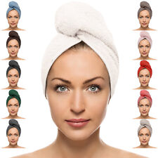 100% Cotton Turban After Shower Hair Drying Wrap Towel Quick Dry Hair Hat Cap
