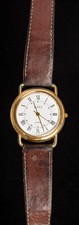 Alfex Roman Gold-Plated Men's Quartz Vintage Swiss Watch -- Working, Ø33mm Case