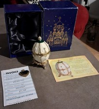 Atlas Editions Faberge Egg Collection - Nest of Pearls  - Trinket Box on Stand