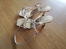 Ladies gold high Heeled sandles size 6
