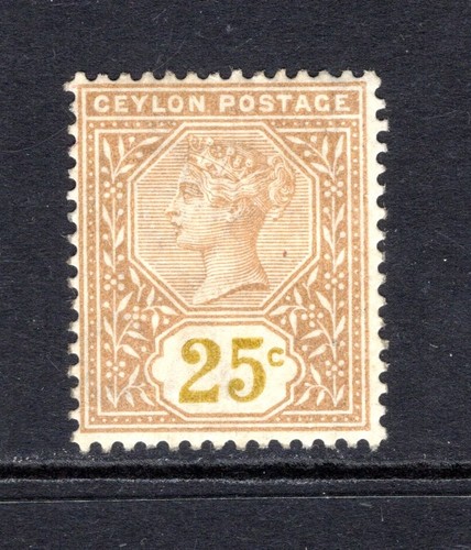 Ceylon qv 1886 25c - ,