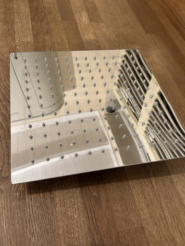 Chrome square shower head - square,
