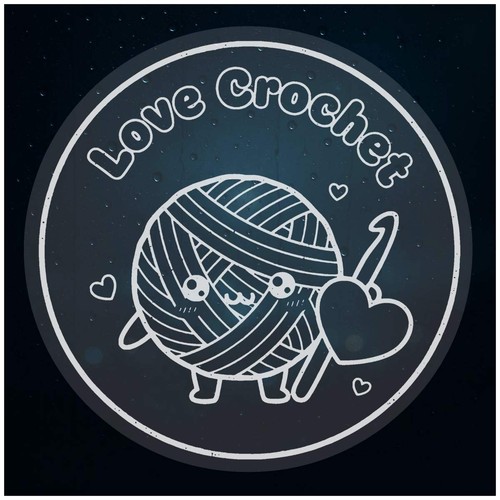Love crochet static window - 'love, crochet'