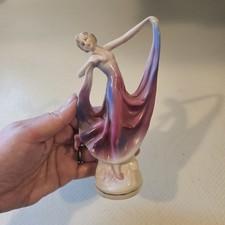 Art Deco Dancing Lady In Pink
