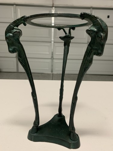 Vtg brass ram head - brass,