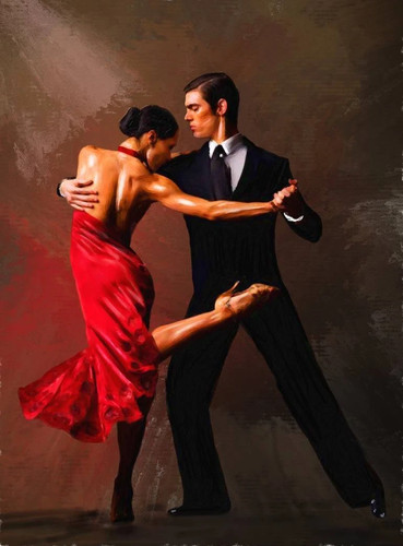 Tango passion dancing couple - dancing,