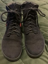 Think! Navy Suede Ankle Boots