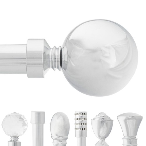 Pair curtain pole finials - curtain,