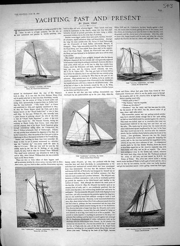 Old 1887 yachts arrow - 1887,