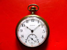 Illinois Gold Filled Case Hand Wind Pocket Watch. 50mm.. Working.. GC.