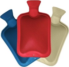 Large Hot Water Bottle Natural Rubber Warmer Pain Relief Heat Therapy  2L litre