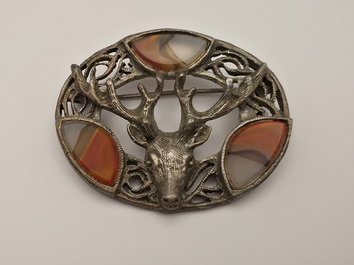 Vintage miracle stag - stag, brooch