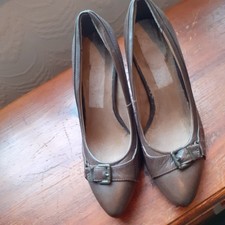 New Brown Leather Heeled Court Shoes  By JONES BOOTMAKER Size 36