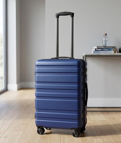 Blue expandable suitcase - 28", d