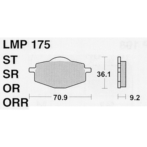 Brake pads athena mbk 100 - brake,