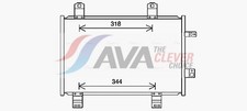 A - C condenser AVA fits MAZDA