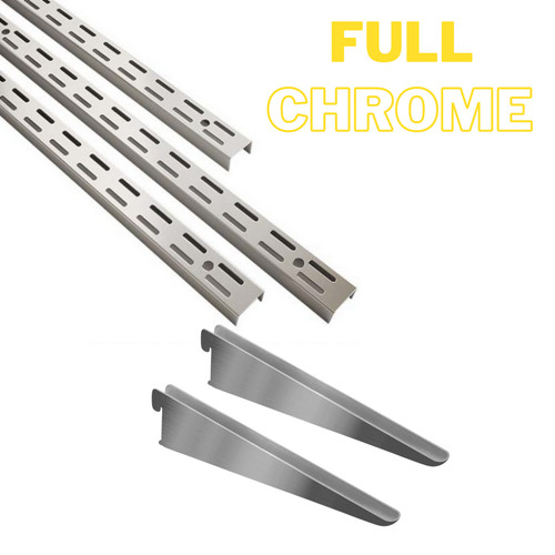 Twinslot shelving chrome - shelving,
