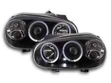 FK LED DRL Halo Ring Headlights VW Golf 4 MK4 1J 98-03 H1 x2 black LHD GTi