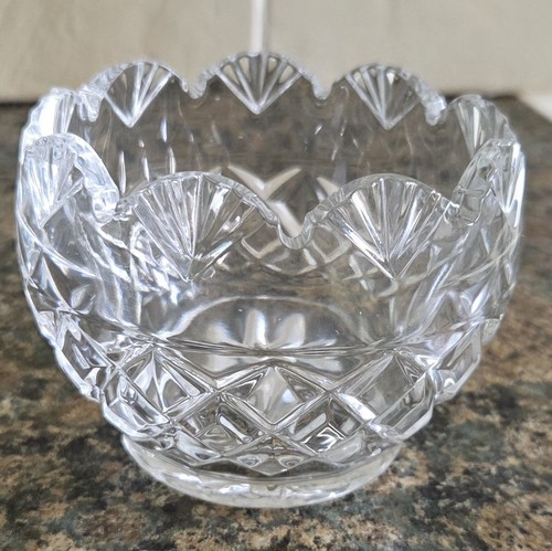 Crystal bowl votive candle - crystal,