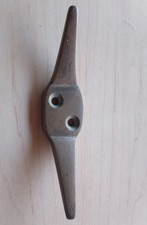 Antique Heavy Brass Cleat, Deco Style, 5" Long, Kitchen Maid, Blind Fitting