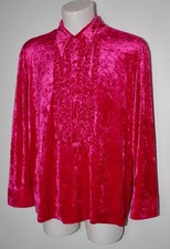 Pink Velvet Ruffle Shirt
