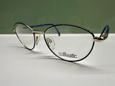 Vintage Silhouette M 6227- V6057 Red Black Gold Oval Sunglasses FRAMES ONLY