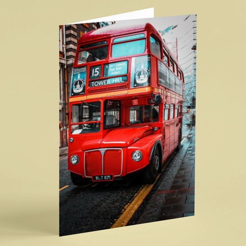 Vintage red london bus - vintage,
