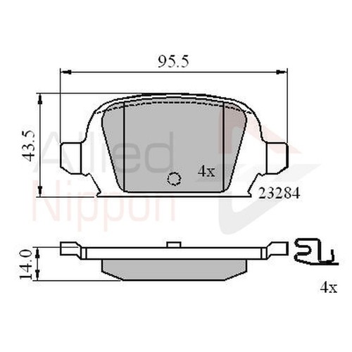 Brake pads set for vauxhall - pads,
