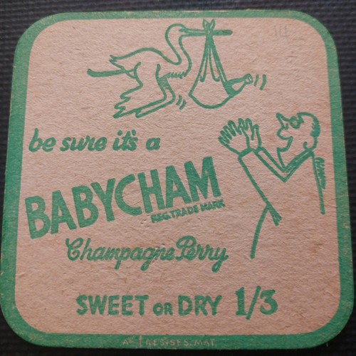 Babycham beer mat cat no - babycham,