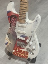 Miniature David Bowie Guitar - 10 inches tall - includes stand - UK stock