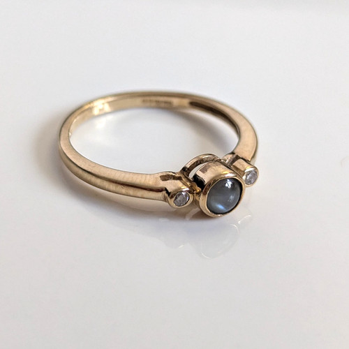 9ct yellow gold ring tiger - yellow,