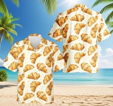 Croissant hawaiian shirt - hawaiian,