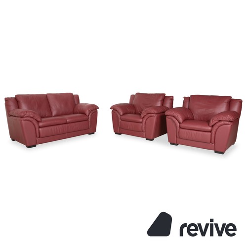 Natuzzi red leather - natuzzi,