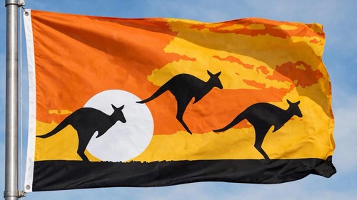Kangaroo silhouette 5x3 feet - kangaroo,