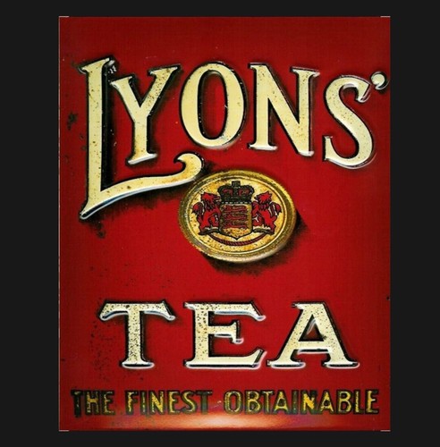 Lyons tea metal sign - lyons, ad
