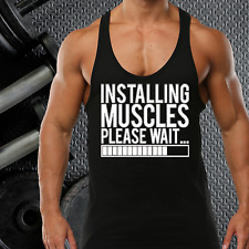 INSTALLING MUSCLES GYM VEST STRINGER BODYBUILDING MUSCLE TRAINING TOP SINGLET