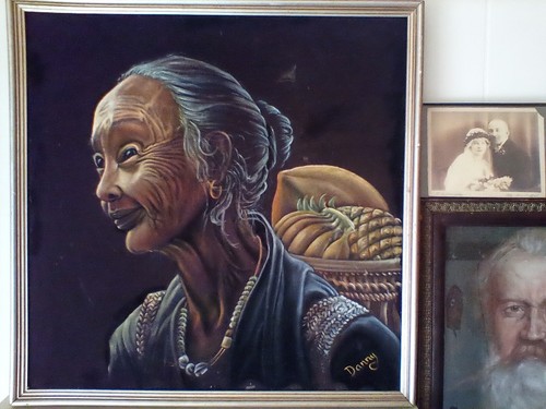 Vintage velvet painting signed - vintage,