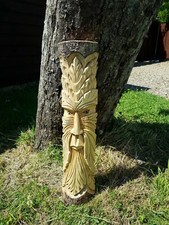 STUNNING GREEN MAN LOG - 50CM (HAND CARVED IN BALI)