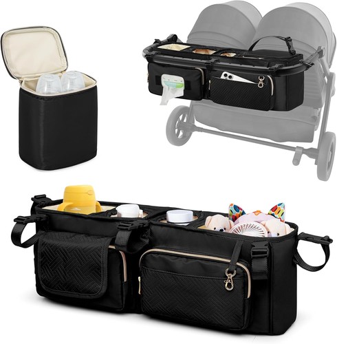 Double stroller organizer - double,