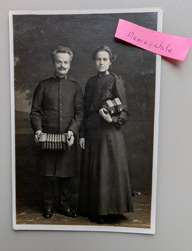 Old photo man woman - man, salvation