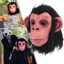 Halloween Gorilla Mask Funny Monkey Costume Full Head Mask Monkey Animal Masks