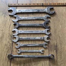 8 Vintage Gedore No.6 metric Spanners 30 to 8 mm. 