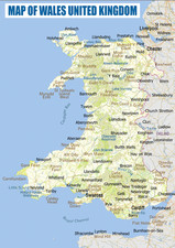 Map wales united kingdom - uk,