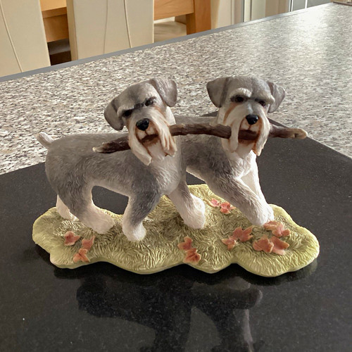 Schnauzer dog hand paint - schnauzer,
