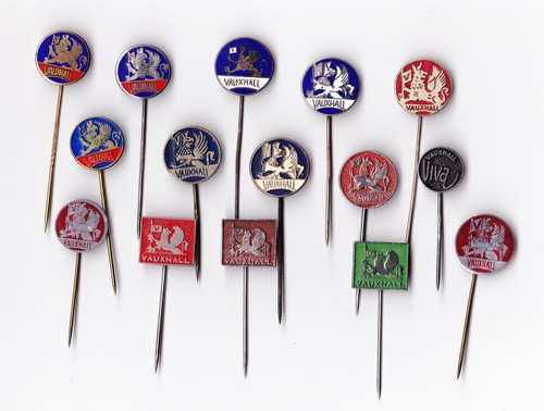Vintage enamel vauxhall motors - enamel,